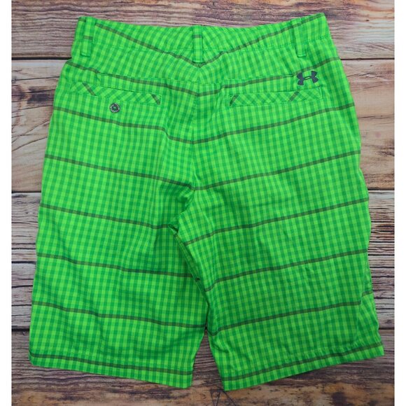 Under Armour Mens Green Plaid Golf Shorts 32 - Picture 2 of 8